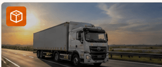 Commercial truck serving a logistics operation